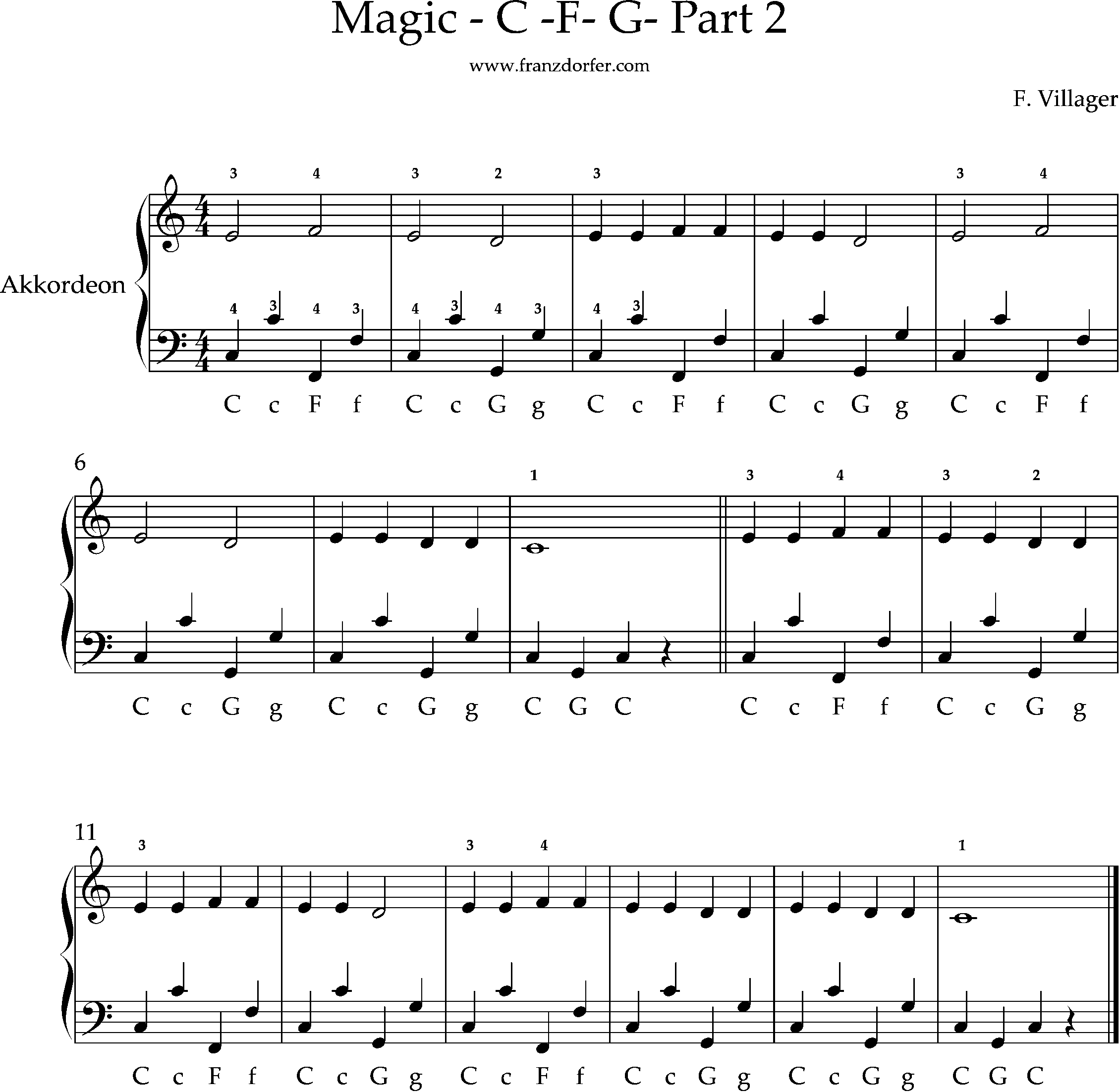 erstes Zusammenspiel, Bass+Diskant am Akkordeon-Teil 2